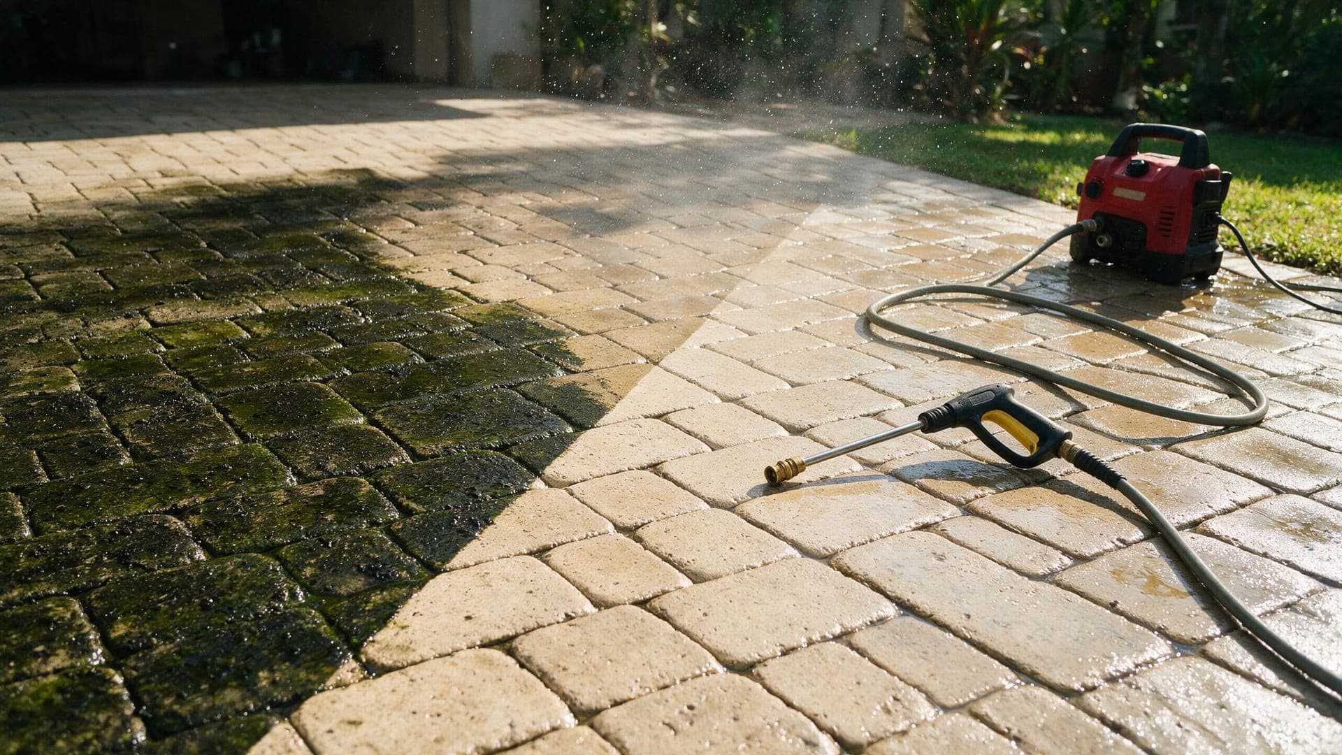 Lavagem de Calçadas e Paver com Hidrojato — Niza Manutenções